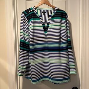 Talbots stripe blouse 2X